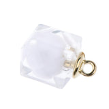 Maxbell 10x Transparent Polygonal Multicolor Crystal Pendant Christmas Gift White