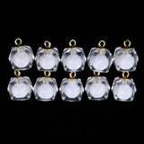Maxbell 10x Transparent Polygonal Multicolor Crystal Pendant Christmas Gift White