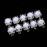 Maxbell 10x Transparent Polygonal Multicolor Crystal Pendant Christmas Gift White