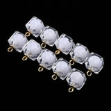 Maxbell 10x Transparent Polygonal Multicolor Crystal Pendant Christmas Gift White