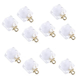 Maxbell 10x Transparent Polygonal Multicolor Crystal Pendant Christmas Gift White