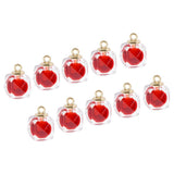 Maxbell 10x Transparent Polygonal Multicolor Crystal Pendant Christmas Gift Wine Red