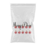 Maxbell 10x Transparent Polygonal Multicolor Crystal Pendant Christmas Gift Wine Red