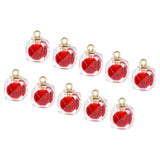 Maxbell 10x Transparent Polygonal Multicolor Crystal Pendant Christmas Gift Wine Red