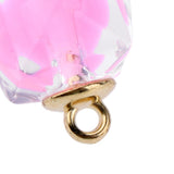 Maxbell 10x Transparent Polygonal Multicolor Crystal Pendant Christmas Gift Pink