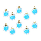 Maxbell 10x Transparent Polygonal Multicolor Crystal Pendant Christmas Gift Blue
