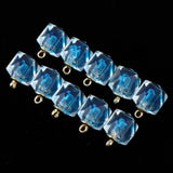 Maxbell 10x Transparent Polygonal Multicolor Crystal Pendant Christmas Gift Blue