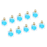 Maxbell 10x Transparent Polygonal Multicolor Crystal Pendant Christmas Gift Blue