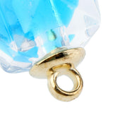 Maxbell 10x Transparent Polygonal Multicolor Crystal Pendant Christmas Gift Blue