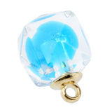 Maxbell 10x Transparent Polygonal Multicolor Crystal Pendant Christmas Gift Blue
