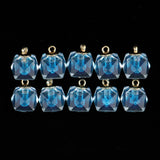 Maxbell 10x Transparent Polygonal Multicolor Crystal Pendant Christmas Gift Blue