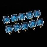 Maxbell 10x Transparent Polygonal Multicolor Crystal Pendant Christmas Gift Blue