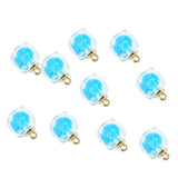 Maxbell 10x Transparent Polygonal Multicolor Crystal Pendant Christmas Gift Blue
