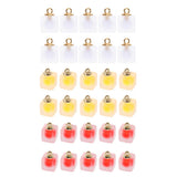 Maxbell 10pcs Multicolor Square Charms Pendants Christmas Party Decorations  White