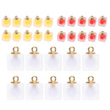 Maxbell 10pcs Multicolor Square Charms Pendants Christmas Party Decorations  White