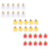 Maxbell 10pcs Multicolor Square Charms Pendants Christmas Party Decorations  White