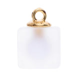 Maxbell 10pcs Multicolor Square Charms Pendants Christmas Party Decorations  White