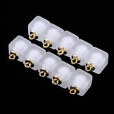 Maxbell 10pcs Multicolor Square Charms Pendants Christmas Party Decorations  White