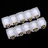 Maxbell 10pcs Multicolor Square Charms Pendants Christmas Party Decorations  White