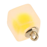 Maxbell 10pcs Multicolor Square Charms Pendants Christmas Party Decorations  Yellow