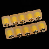 Maxbell 10pcs Multicolor Square Charms Pendants Christmas Party Decorations  Yellow