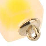 Maxbell 10pcs Multicolor Square Charms Pendants Christmas Party Decorations  Yellow