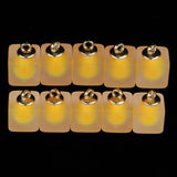Maxbell 10pcs Multicolor Square Charms Pendants Christmas Party Decorations  Yellow