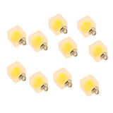 Maxbell 10pcs Multicolor Square Charms Pendants Christmas Party Decorations  Yellow