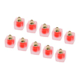 Maxbell 10pcs Multicolor Square Charms Pendants Christmas Party Decorations  Red