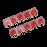 Maxbell 10pcs Multicolor Square Charms Pendants Christmas Party Decorations  Red