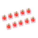 Maxbell 10pcs Multicolor Square Charms Pendants Christmas Party Decorations  Red