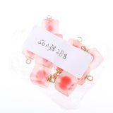 Maxbell 10pcs Multicolor Square Charms Pendants Christmas Party Decorations  Red