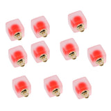 Maxbell 10pcs Multicolor Square Charms Pendants Christmas Party Decorations  Red