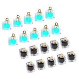 Maxbell 10x Square Multicolor Crystal Ball Pendant Christmas Decorations Light Blue
