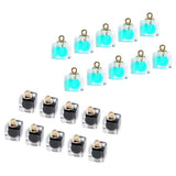 Maxbell 10x Square Multicolor Crystal Ball Pendant Christmas Decorations Light Blue