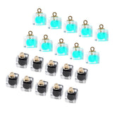 Maxbell 10x Square Multicolor Crystal Ball Pendant Christmas Decorations Light Blue