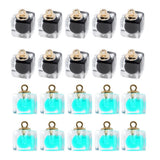 Maxbell 10x Square Multicolor Crystal Ball Pendant Christmas Decorations Light Blue