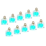 Maxbell 10x Square Multicolor Crystal Ball Pendant Christmas Decorations Light Blue