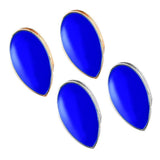 Maxbell 2 Pieces Blue Sharp Fang Teeth Halloween Cosplay Grills Gold Plated