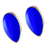 Maxbell 2 Pieces Blue Sharp Fang Teeth Halloween Cosplay Grills Gold Plated