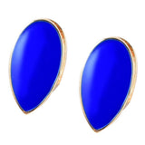 Maxbell 2 Pieces Blue Sharp Fang Teeth Halloween Cosplay Grills Gold Plated