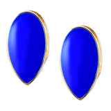 Maxbell 2 Pieces Blue Sharp Fang Teeth Halloween Cosplay Grills Gold Plated