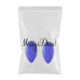 Maxbell 2 Pieces Blue Sharp Fang Teeth Halloween Cosplay Grills Platinum Plated