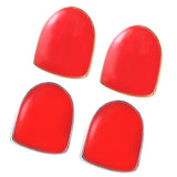 Maxbell 2 Pcs Red Single Teeth Grill Cap Hip Hop Grill Hollowen Accessory Gold