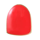 Maxbell 2 Pcs Red Single Teeth Grill Cap Hip Hop Grill Hollowen Accessory Gold