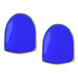 Maxbell 2 Pieces Blue Fang Teeth Halloween Hippy Teeth Mouth Grills Gold Plated