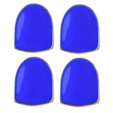 Maxbell 2 Pieces Blue Fang Teeth Halloween Hippy Teeth Mouth Grills Gold Plated