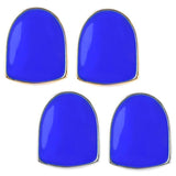 Maxbell 2 Pieces Blue Fang Teeth Halloween Hippy Teeth Mouth Grills Gold Plated