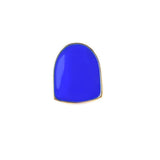 Maxbell 2 Pieces Blue Fang Teeth Halloween Hippy Teeth Mouth Grills Gold Plated