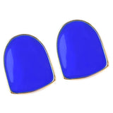 Maxbell 2 Pieces Blue Fang Teeth Halloween Hippy Teeth Mouth Grills Gold Plated